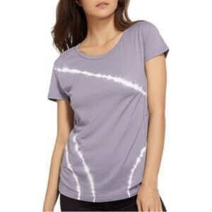 NWT JoyLab Raindrops Blue Tie Dye Short Sleeve Top Size XS